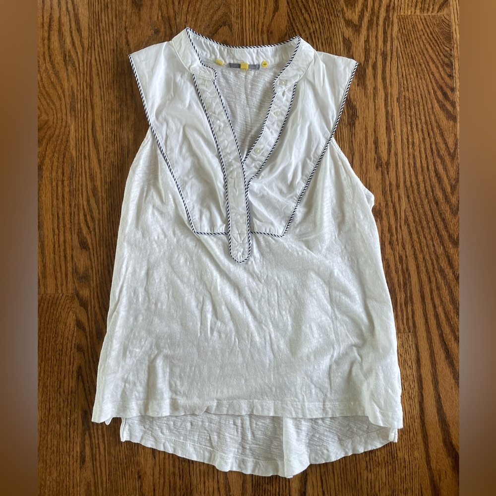 Anthropologie Little Yellow Button top in size S
